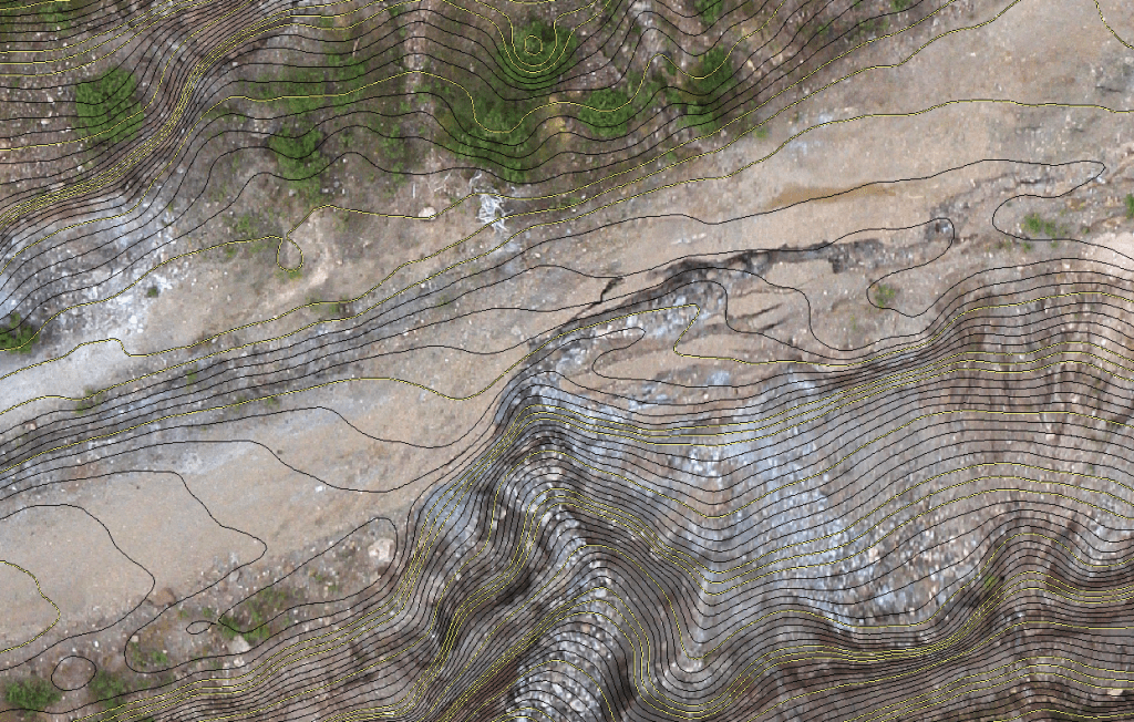 Mining contours